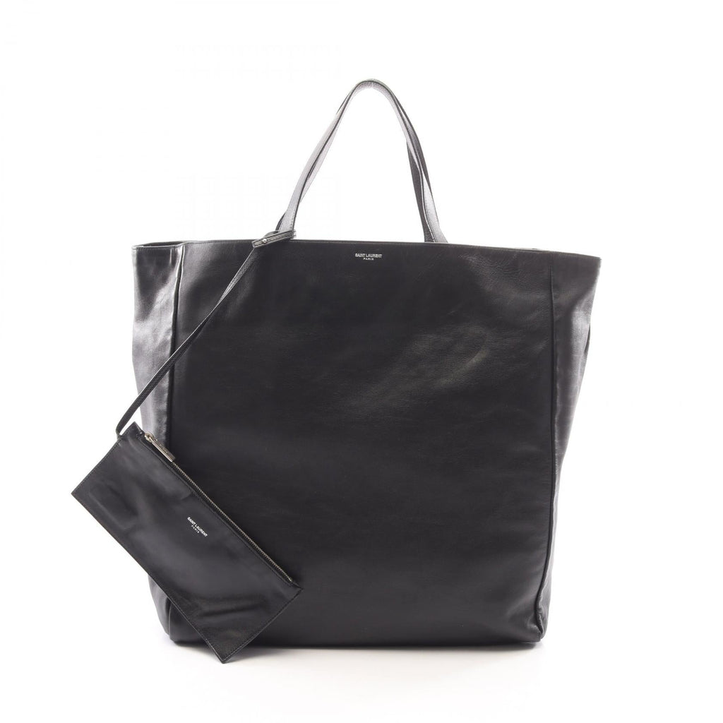 SAINT LAURENT PARIS Leather Tote · With Pouch