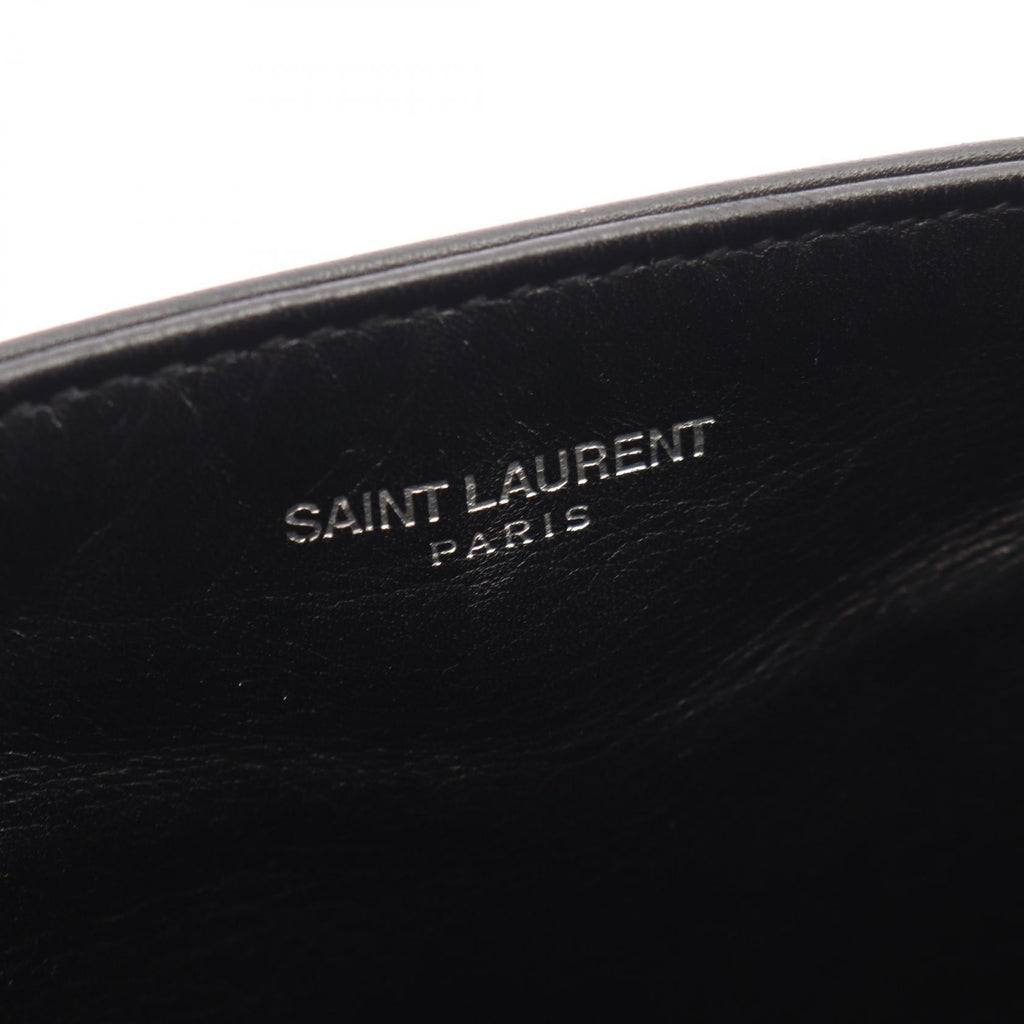 SAINT LAURENT PARIS Leather Tote · With Pouch