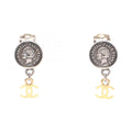 Chanel COCO Medallion Swing Earrings