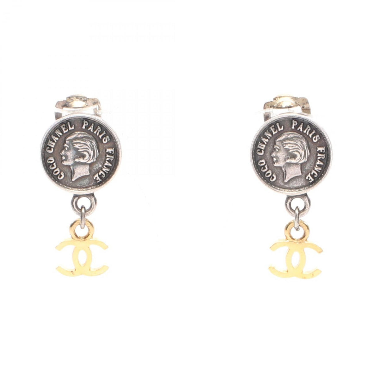 Chanel COCO Medallion Swing Earrings