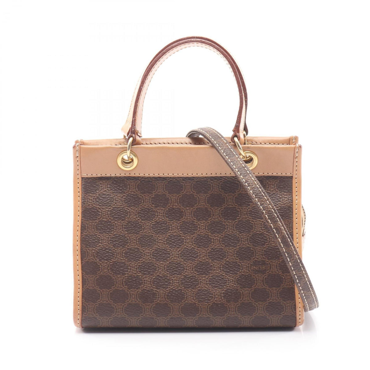 CELINE Macadam · Canvas Leather Crossbody