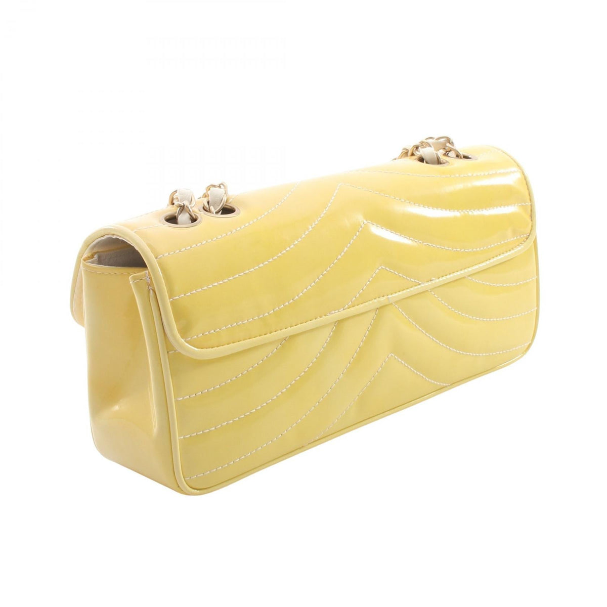 Chanel V Stitch · Patent Leather
