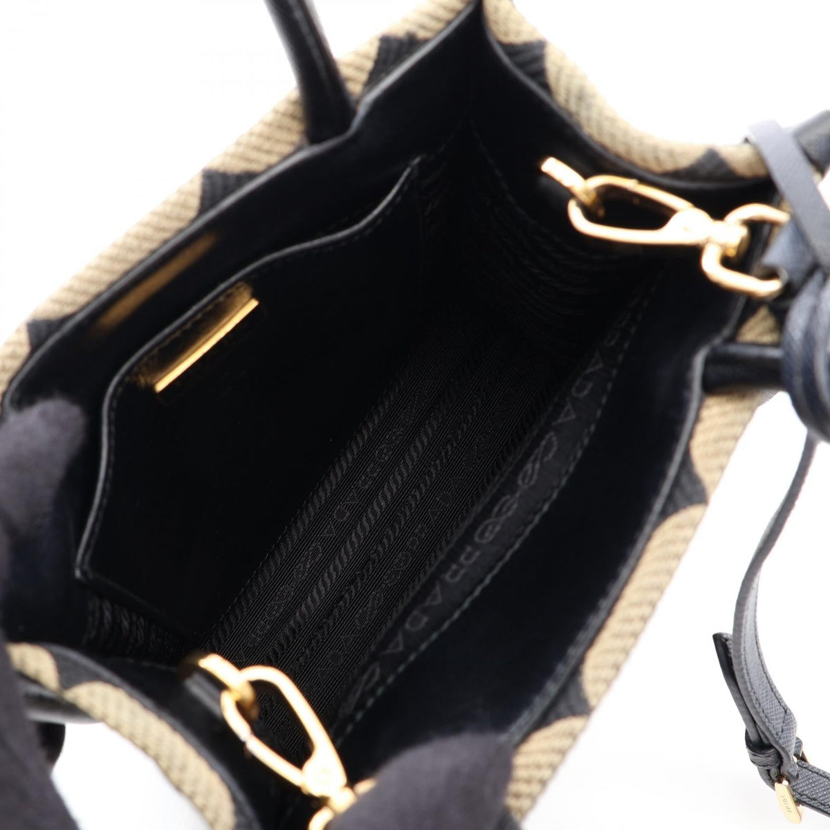 Prada Triangolo Jacquard · Saffiano Leather