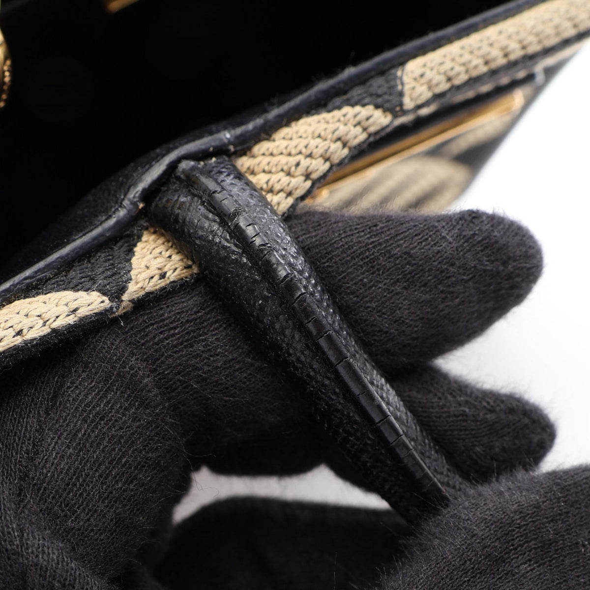 Prada Triangolo Jacquard · Saffiano Leather