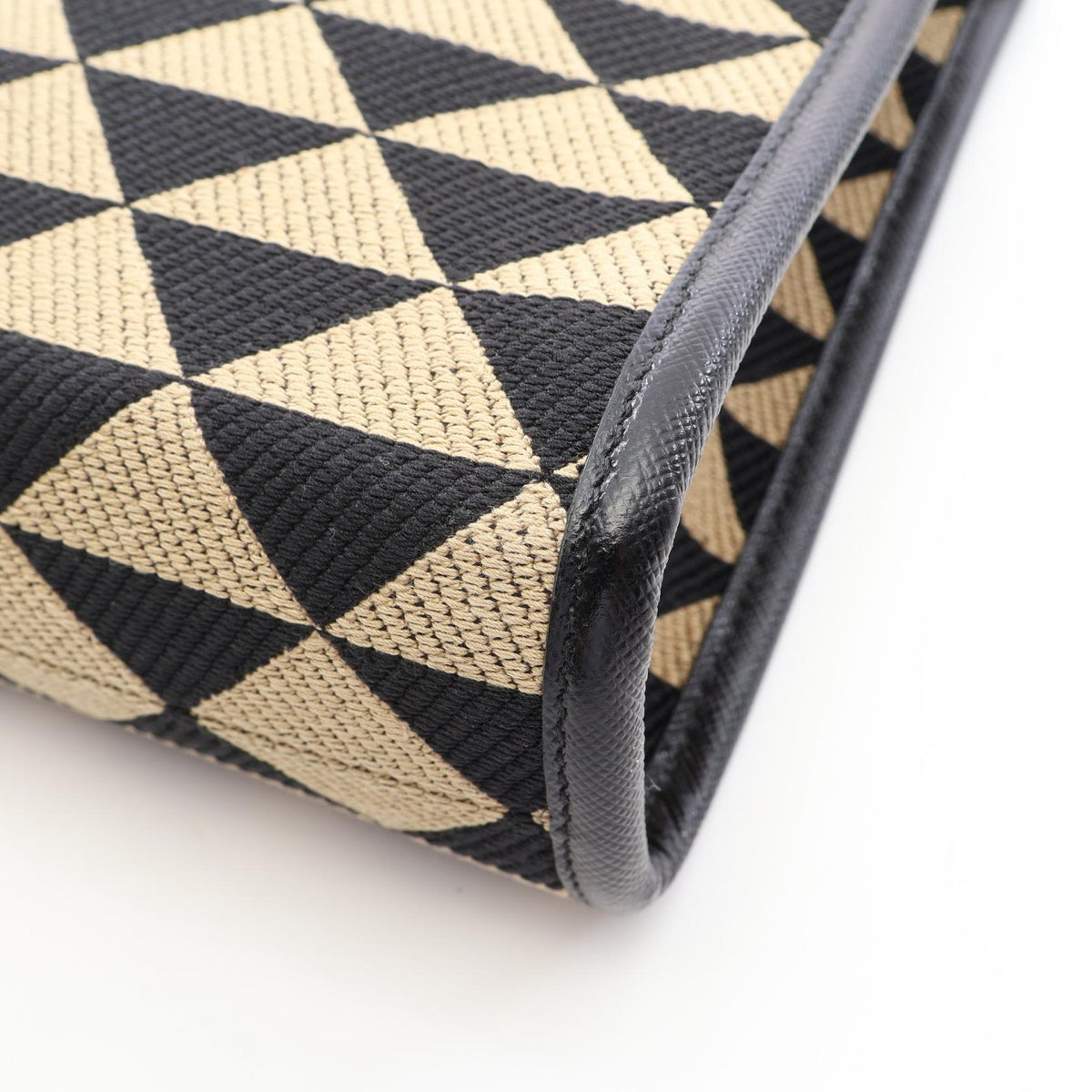 Prada Triangolo Jacquard · Saffiano Leather