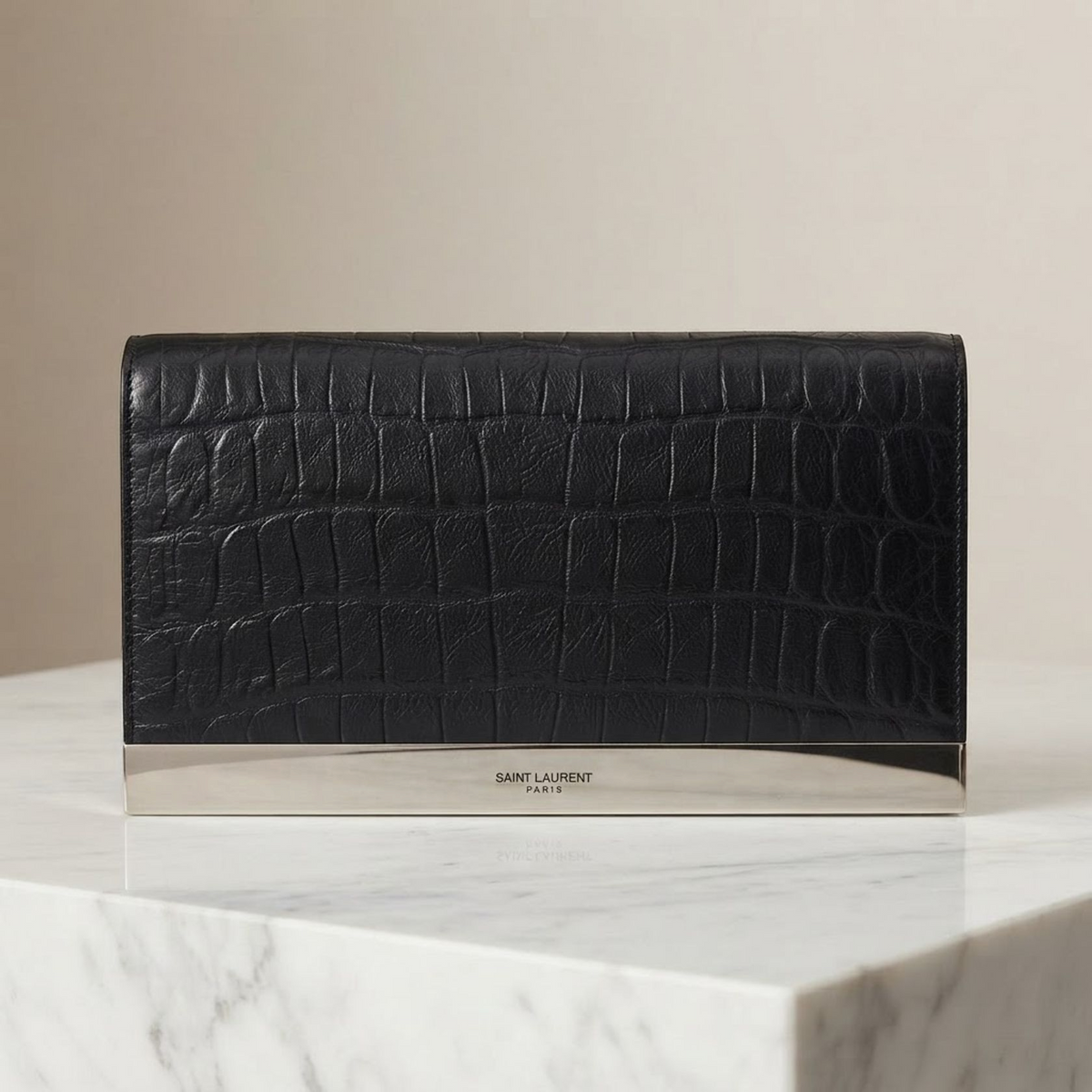 Saint Laurent Paris · Embossed Clutch