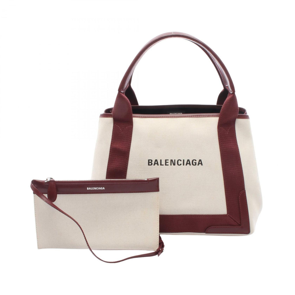 Balenciaga Navy Cabas S · Canvas & Leather