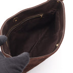 Celine C Blason · Suede Shoulder Bag