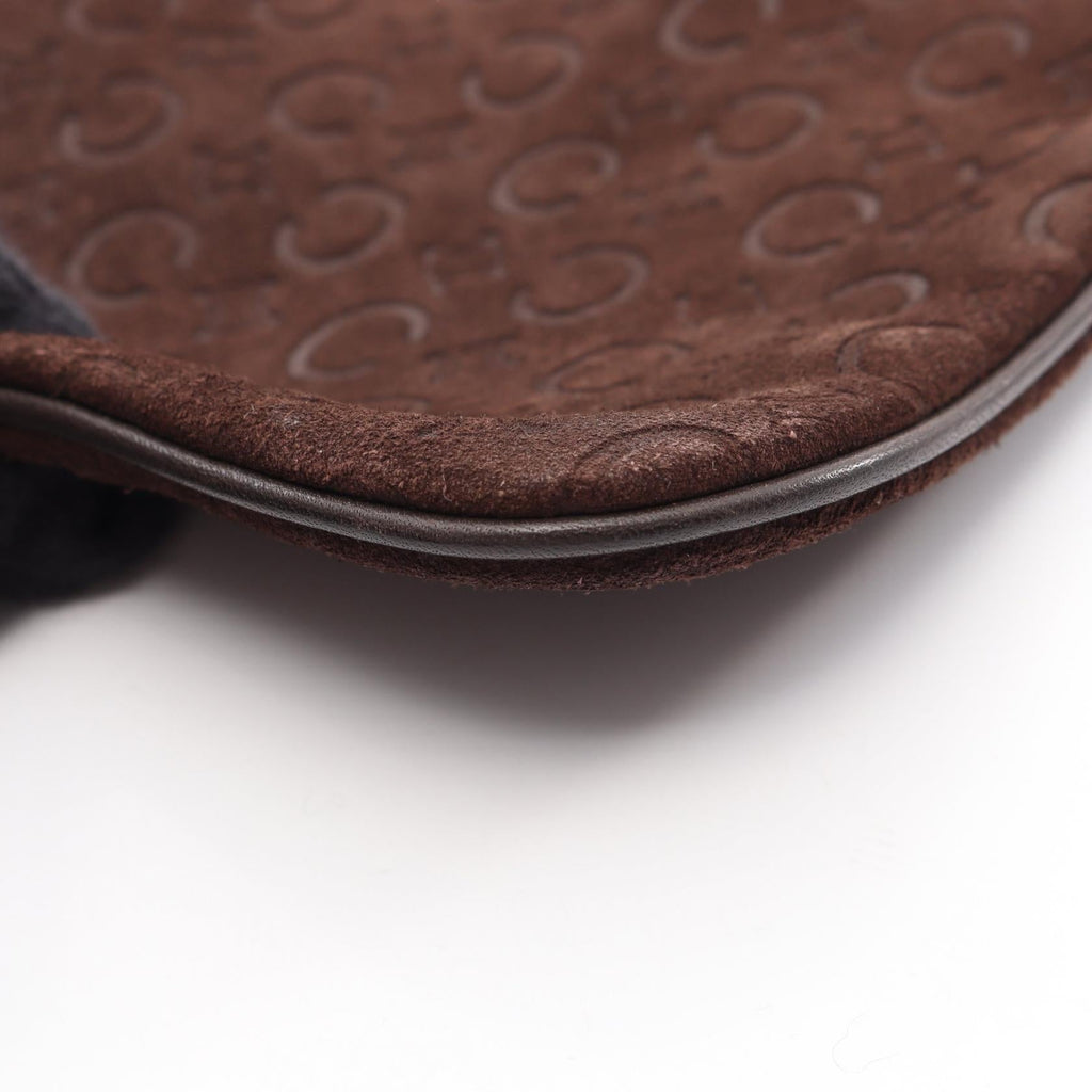 Celine C Blason · Suede Shoulder Bag