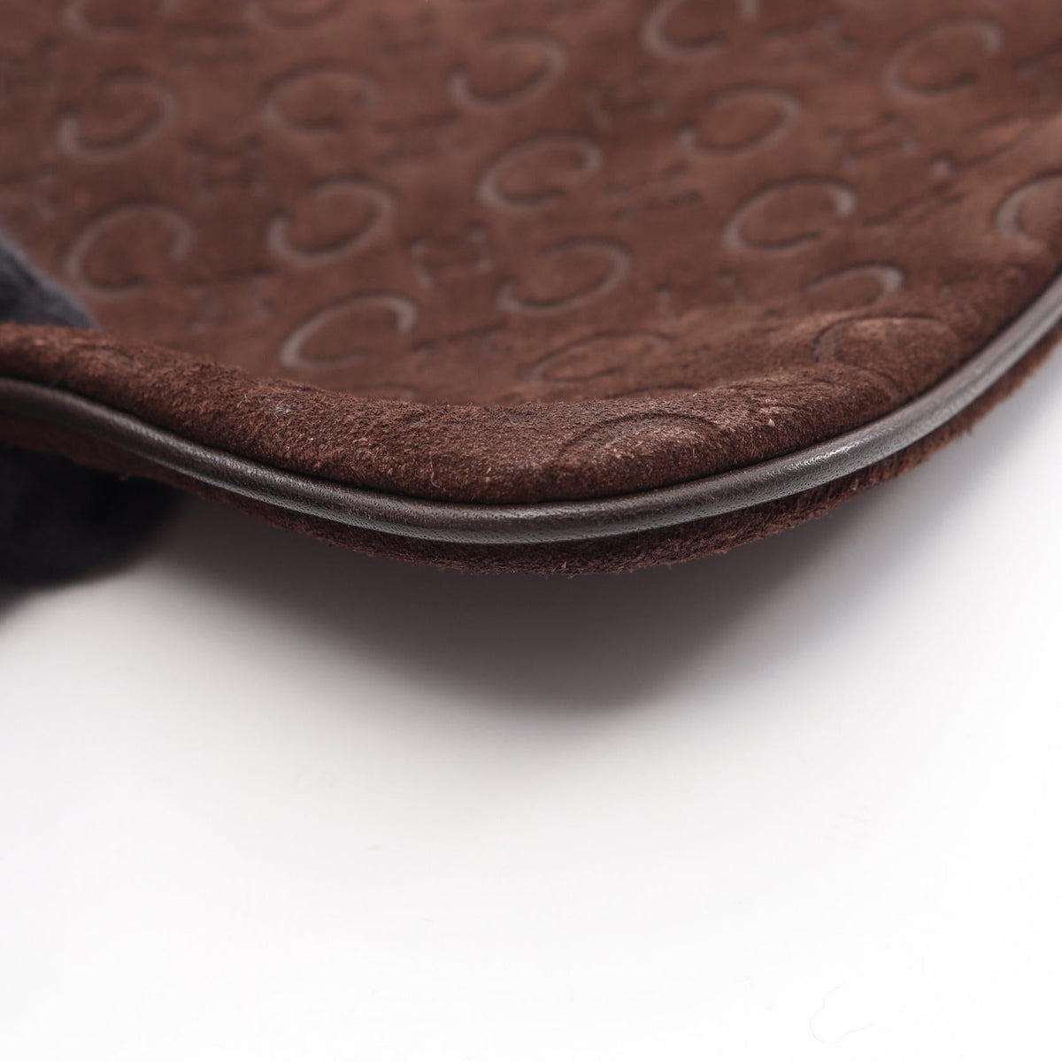 Celine C Blason · Suede Shoulder Bag
