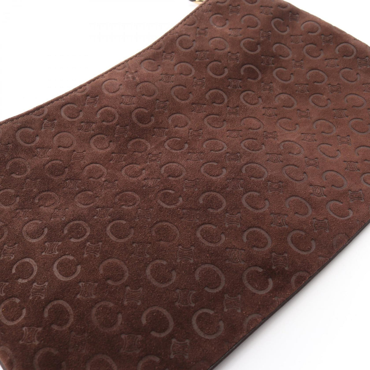 Celine C Blason · Suede Shoulder Bag