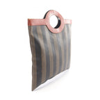 Fendi Pecan · Canvas Leather Tote