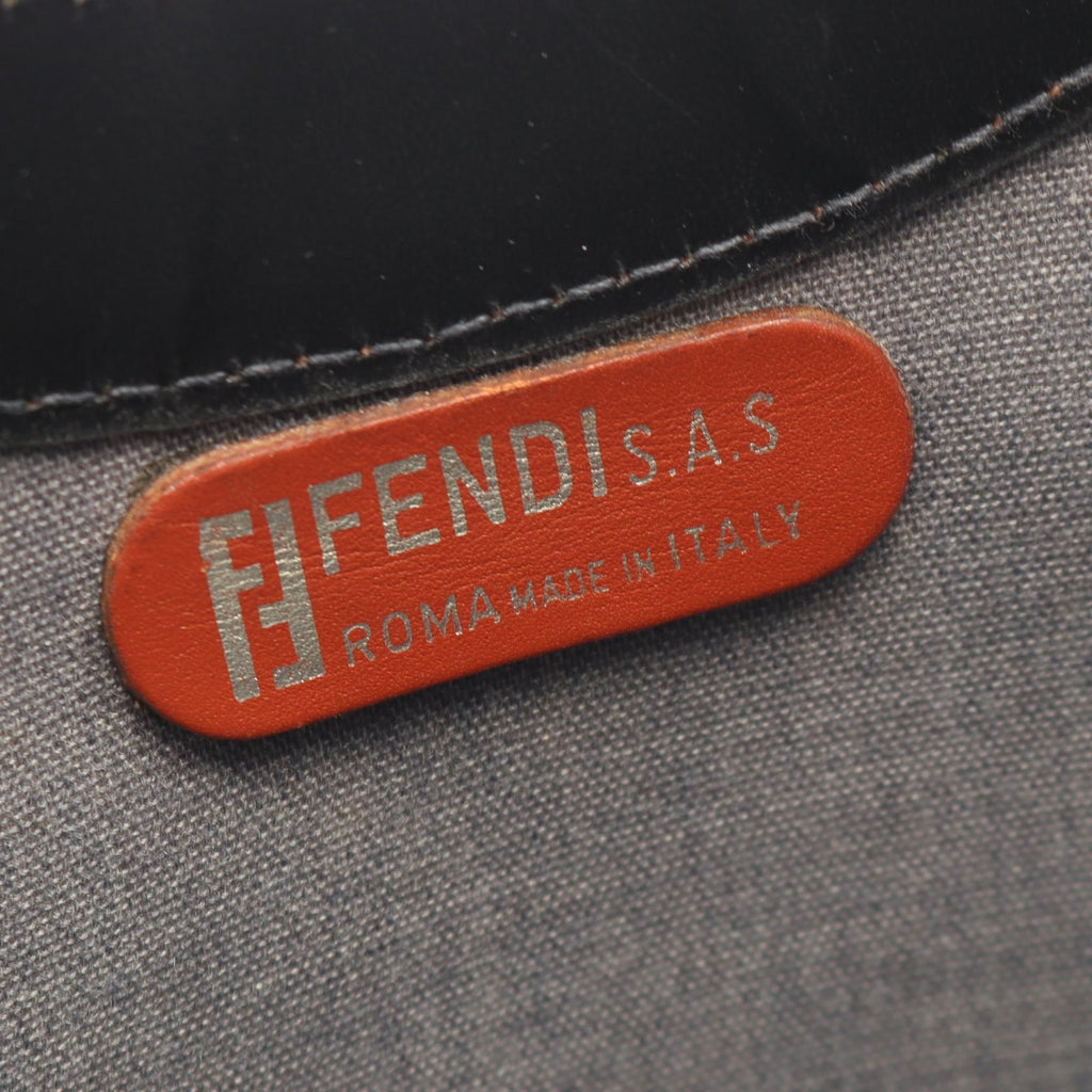 Fendi Pecan · Canvas Leather Tote