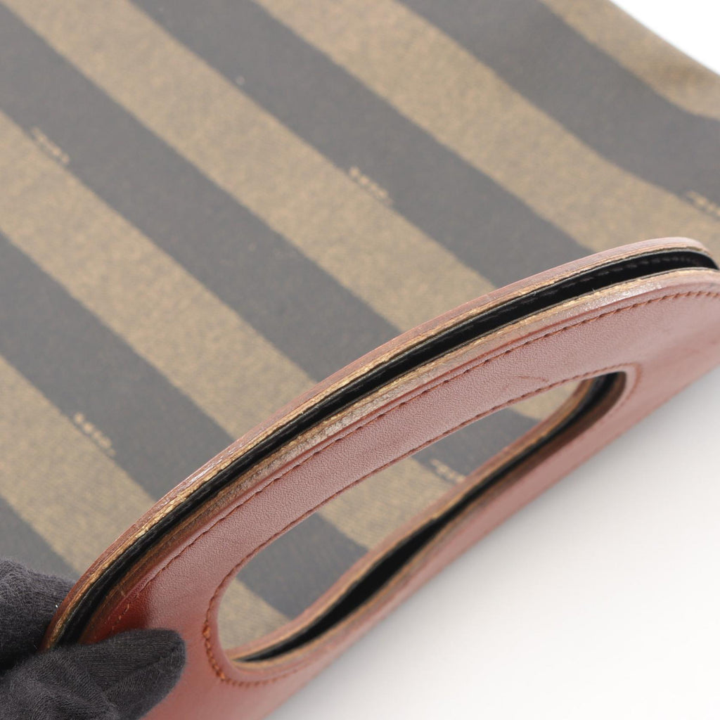 Fendi Pecan · Canvas Leather Tote