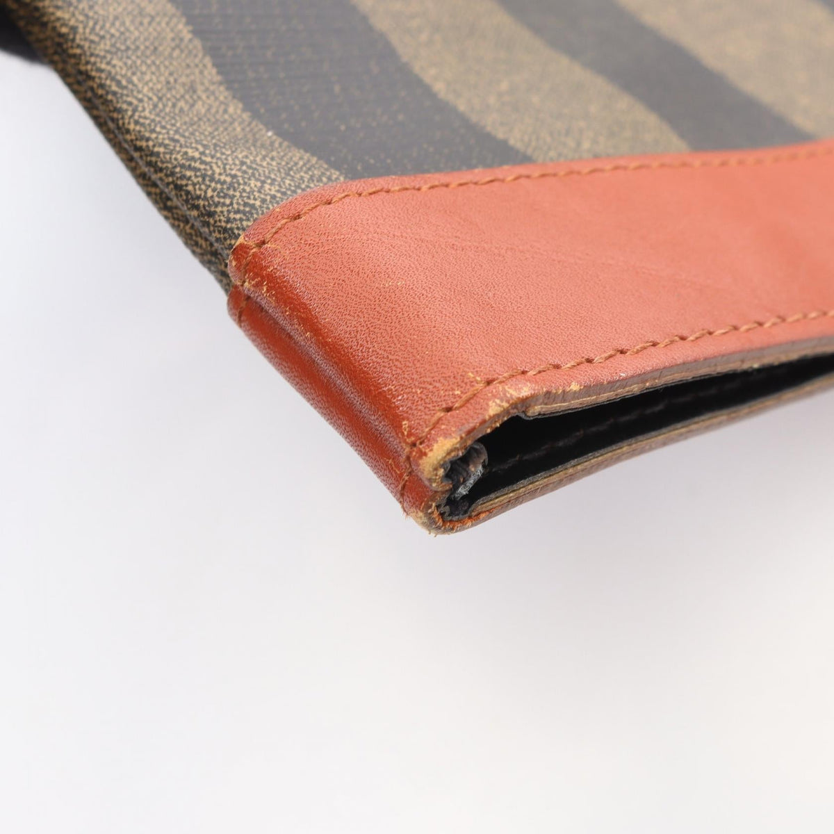 Fendi Pecan · Canvas Leather Tote