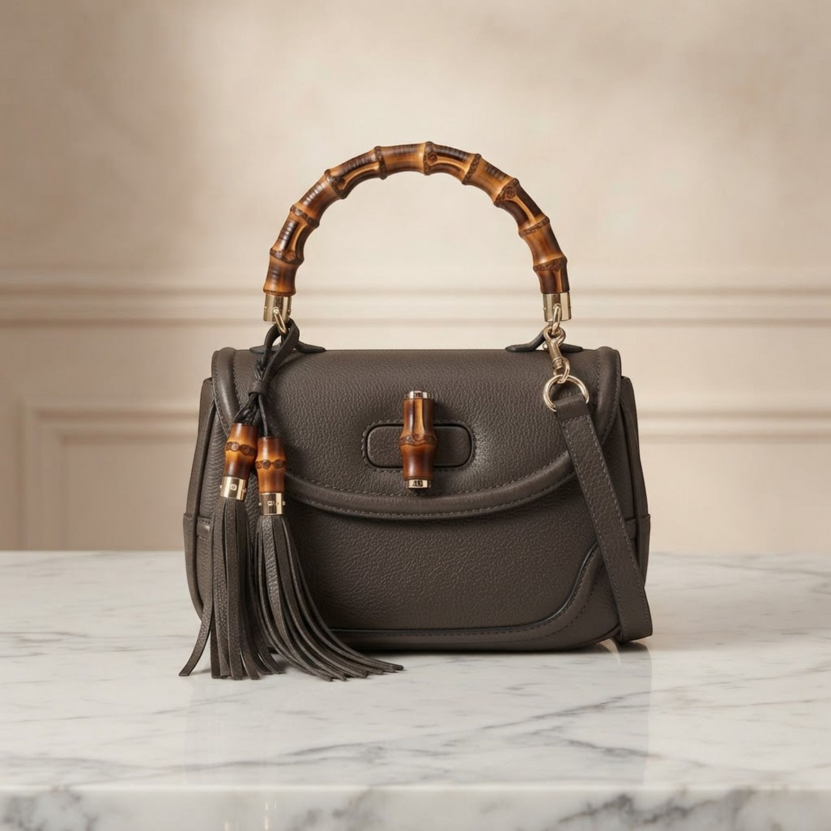 Gucci Bamboo Tassel · Leather Crossbody