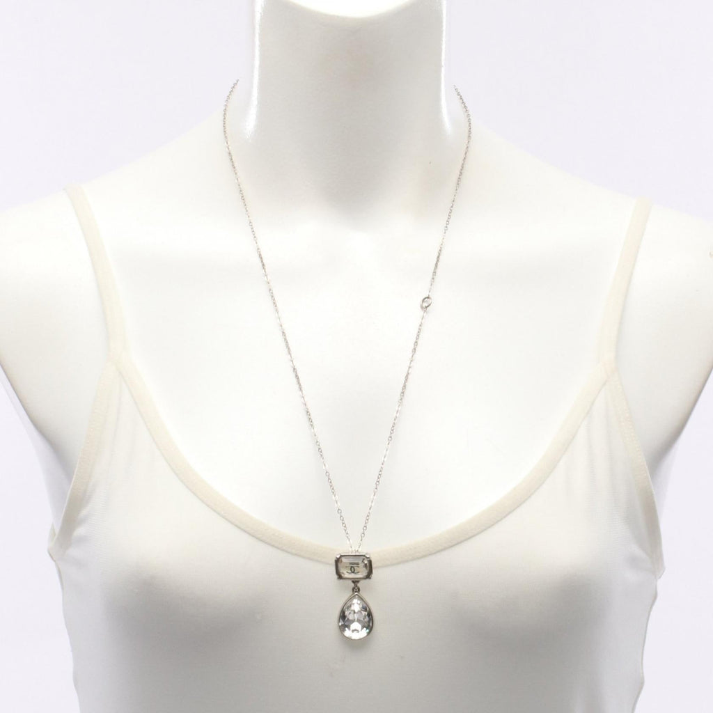 Chanel COCO Mark Crystal Drop Necklace
