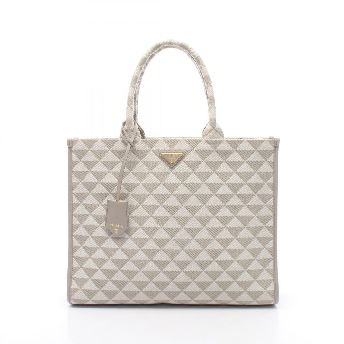 Prada Triangolo · Jacquard Symbol Tote