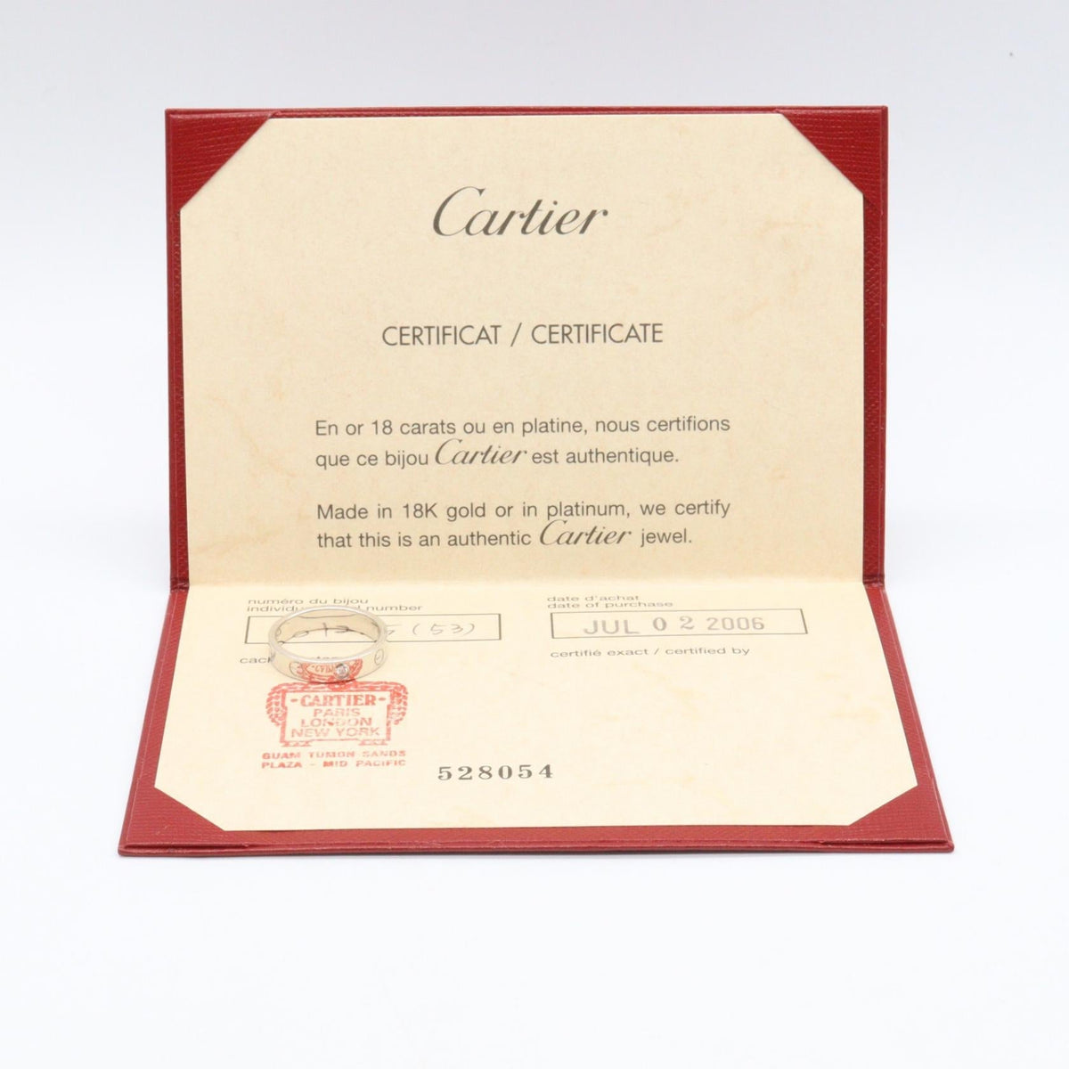 Cartier Mini Love Ring · Diamond · 18K White Gold