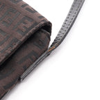 Fendi Zucchino · Canvas Leather Shoulder Bag