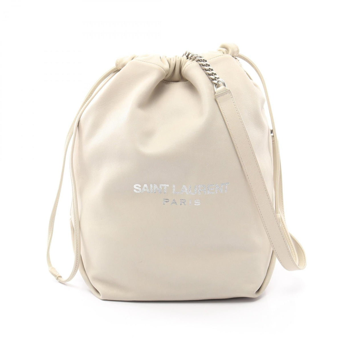 Saint Laurent Teddy · Drawstring Pouch · Leather