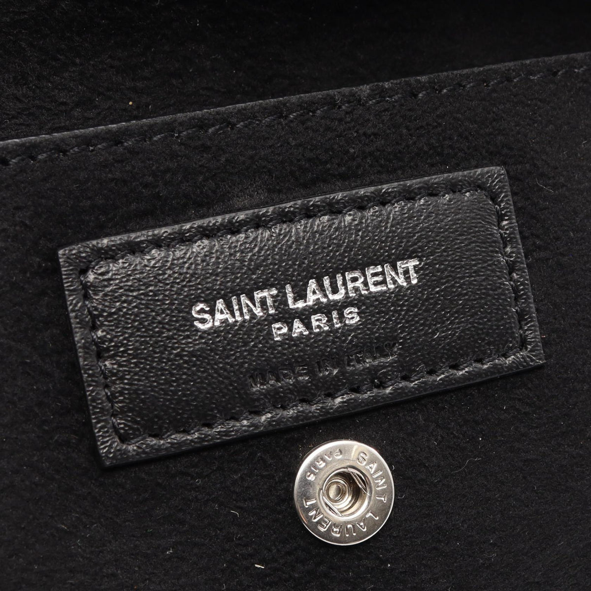 Saint Laurent Teddy · Drawstring Pouch · Leather