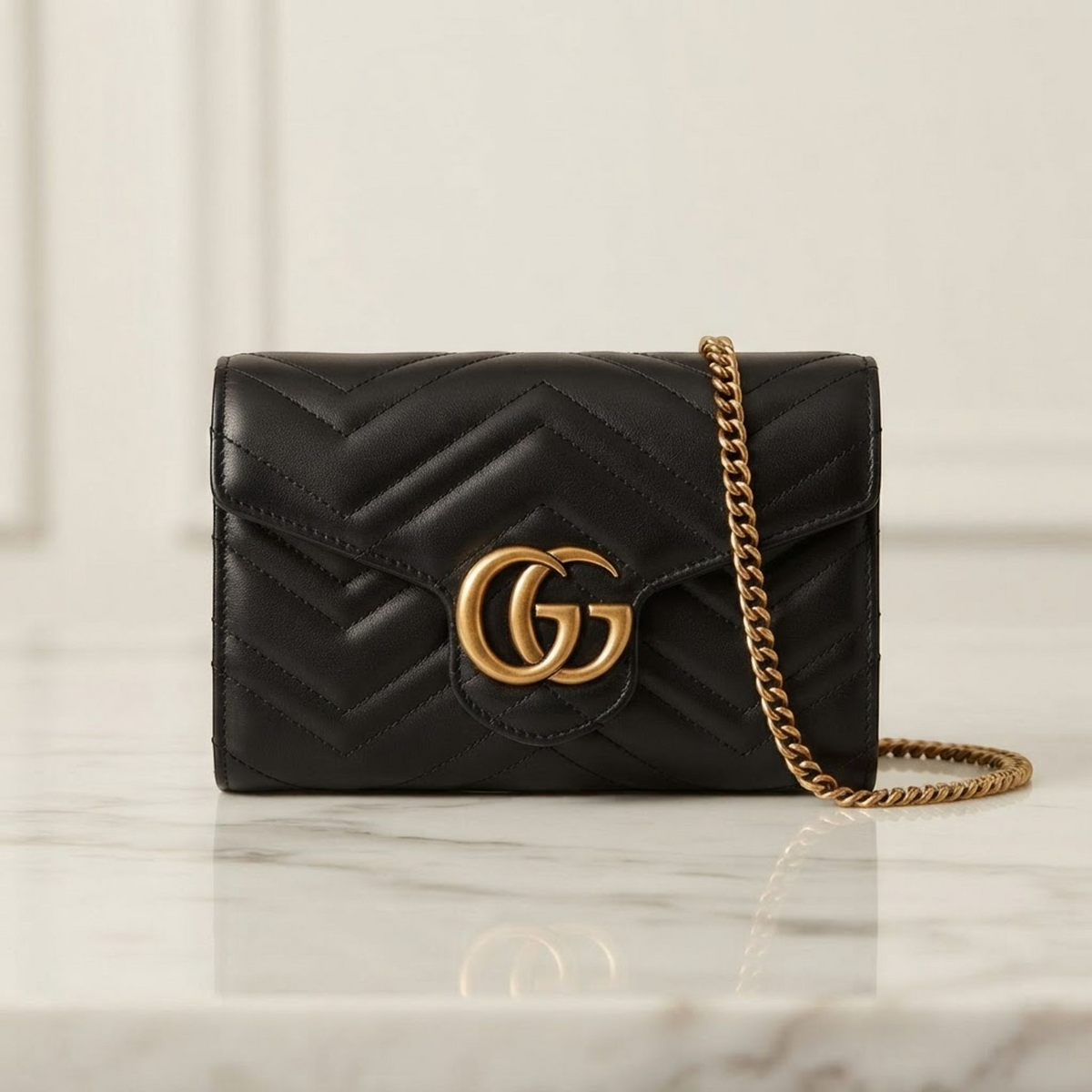 Gucci GG Marmont · Leather Chain Bag