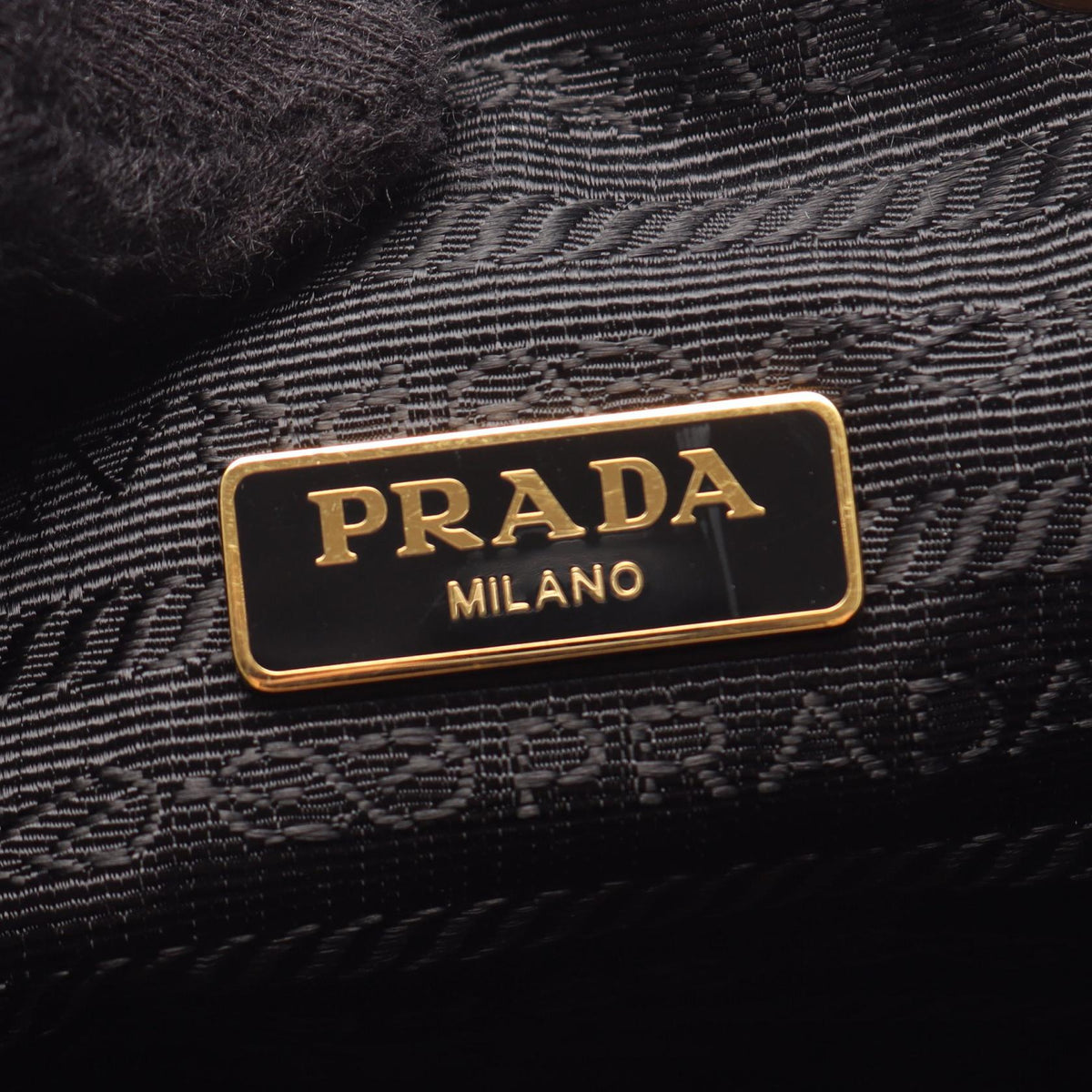 Prada Logo Jacquard · Canvas Leather