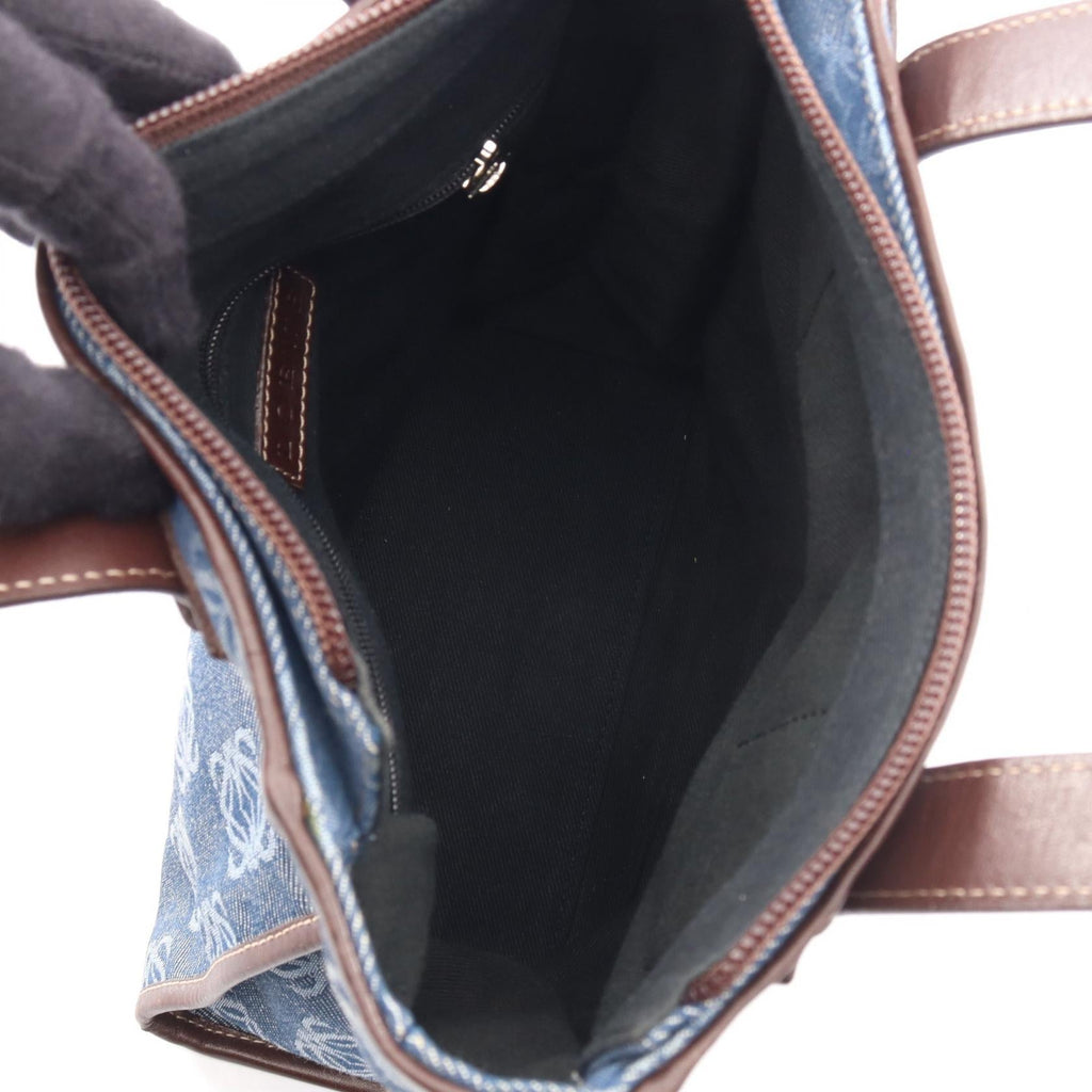 Loewe Repeat Anagram · Canvas Leather Tote