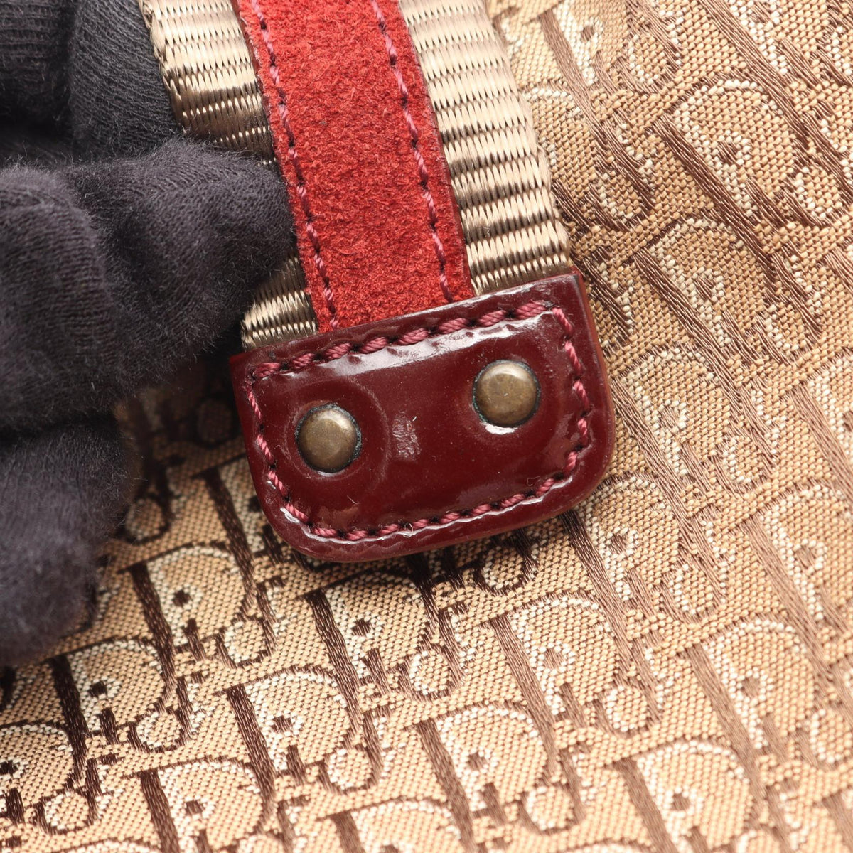 Dior Trotter · Canvas & Patent Leather Tote