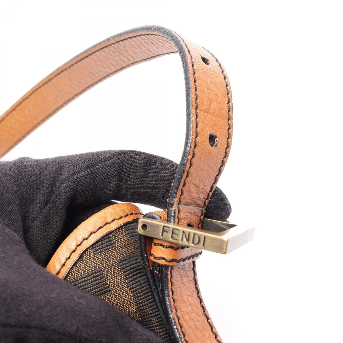 Fendi Zucca Canvas Shoulder Bag