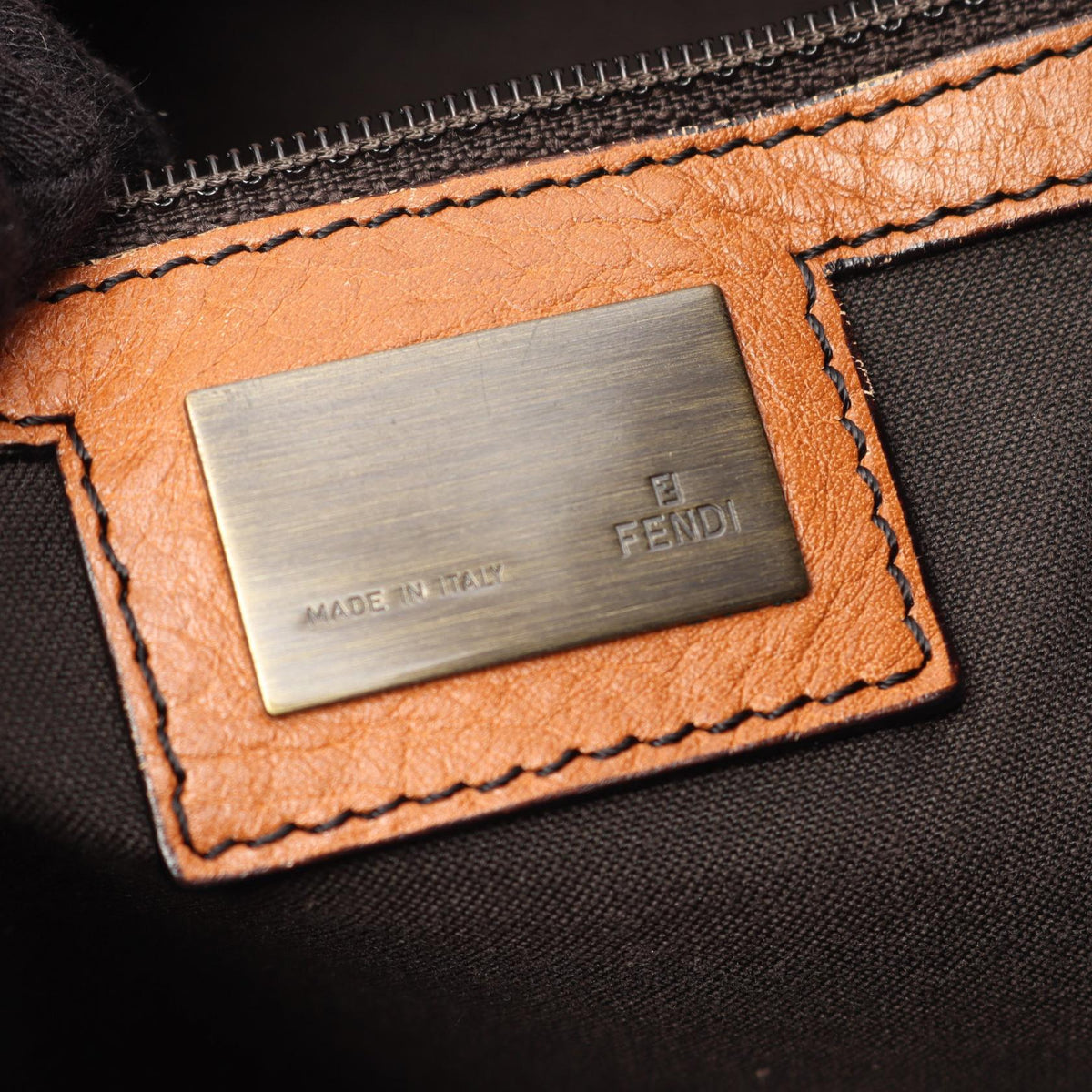 Fendi Zucca Canvas Shoulder Bag