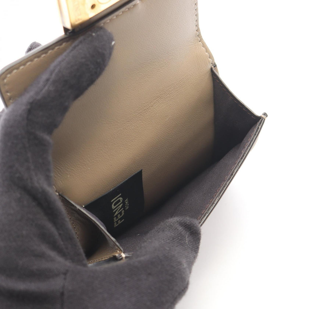 Fendi Baguette · FF Logo · Tri-Fold Wallet