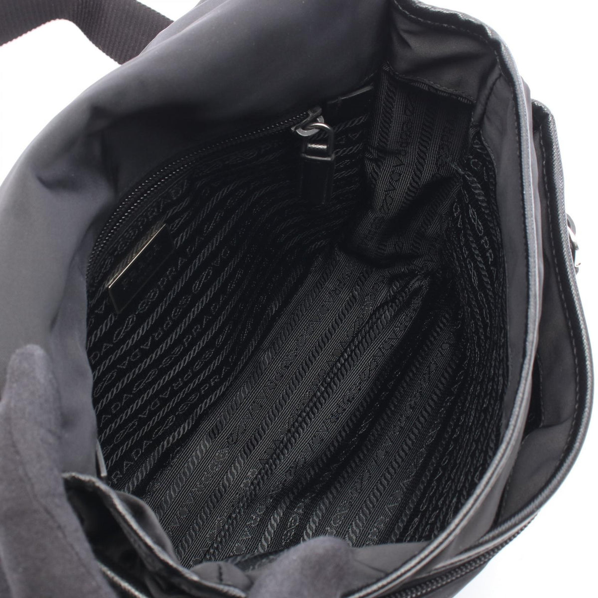 Prada Tessuto · Saffiano Nylon Messenger