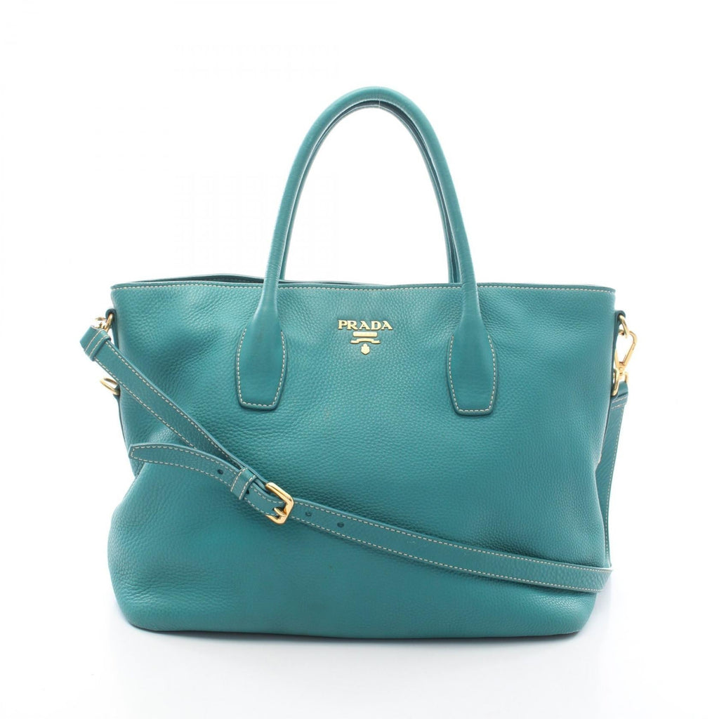Prada · Leather Tote · Emerald