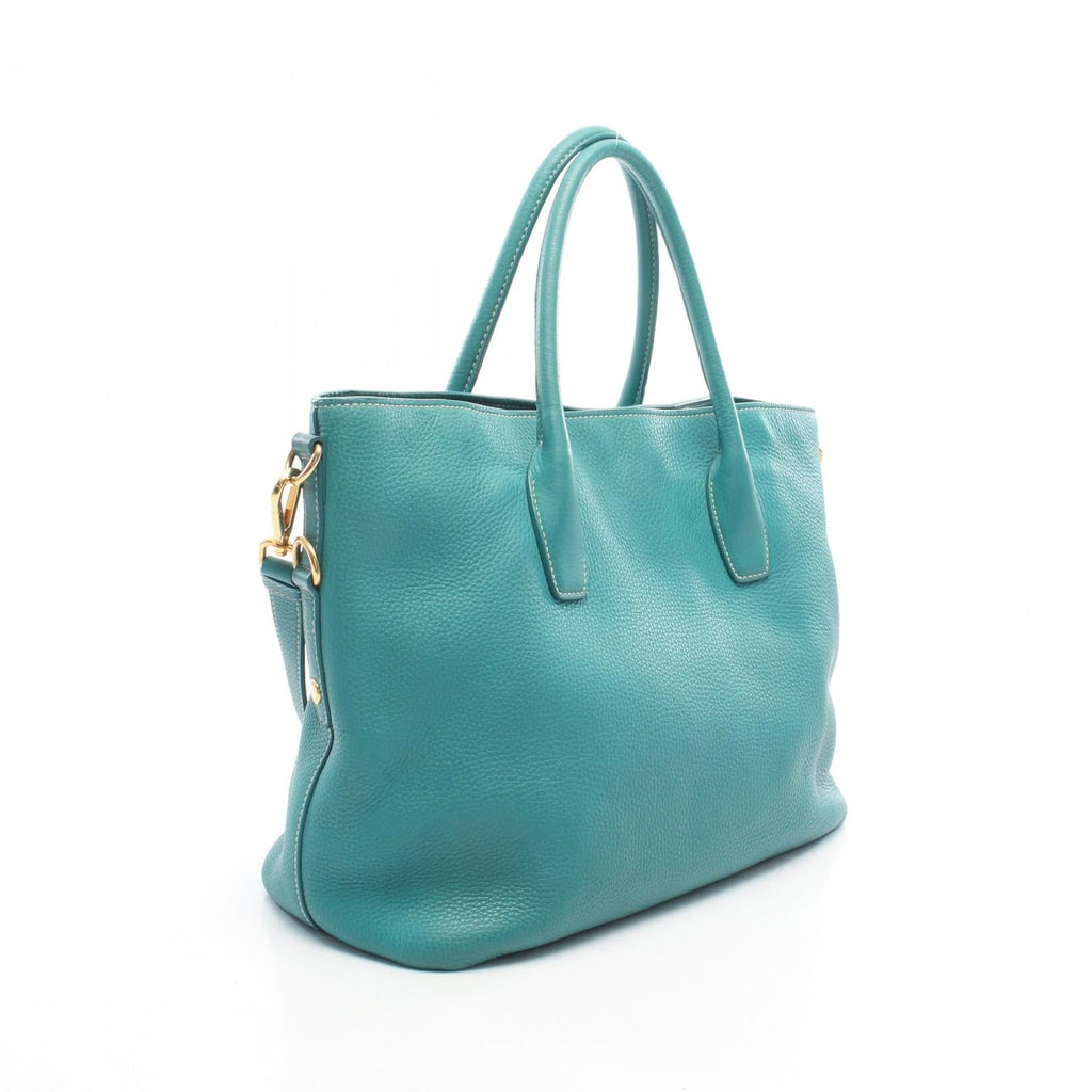 Prada · Leather Tote · Emerald