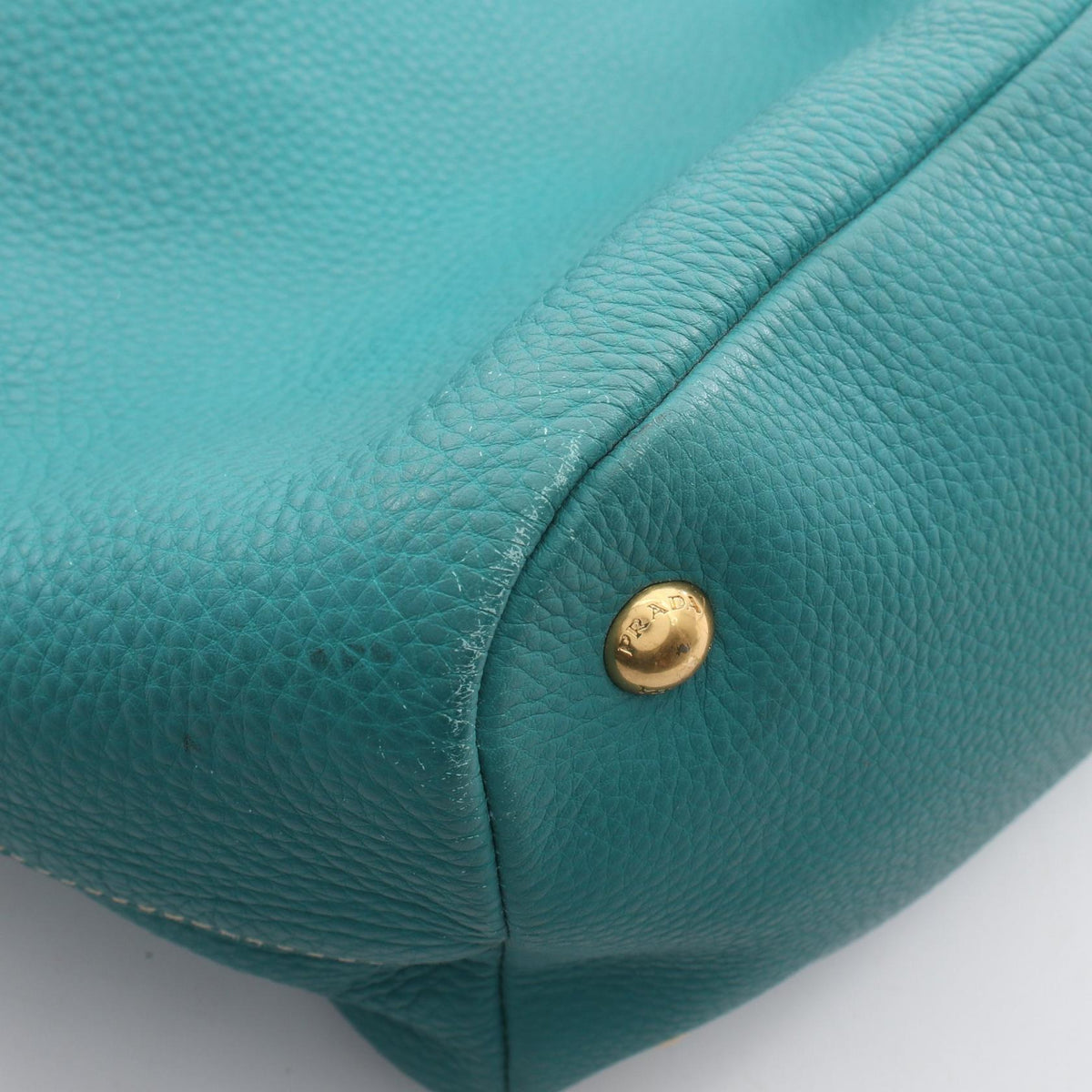Prada · Leather Tote · Emerald