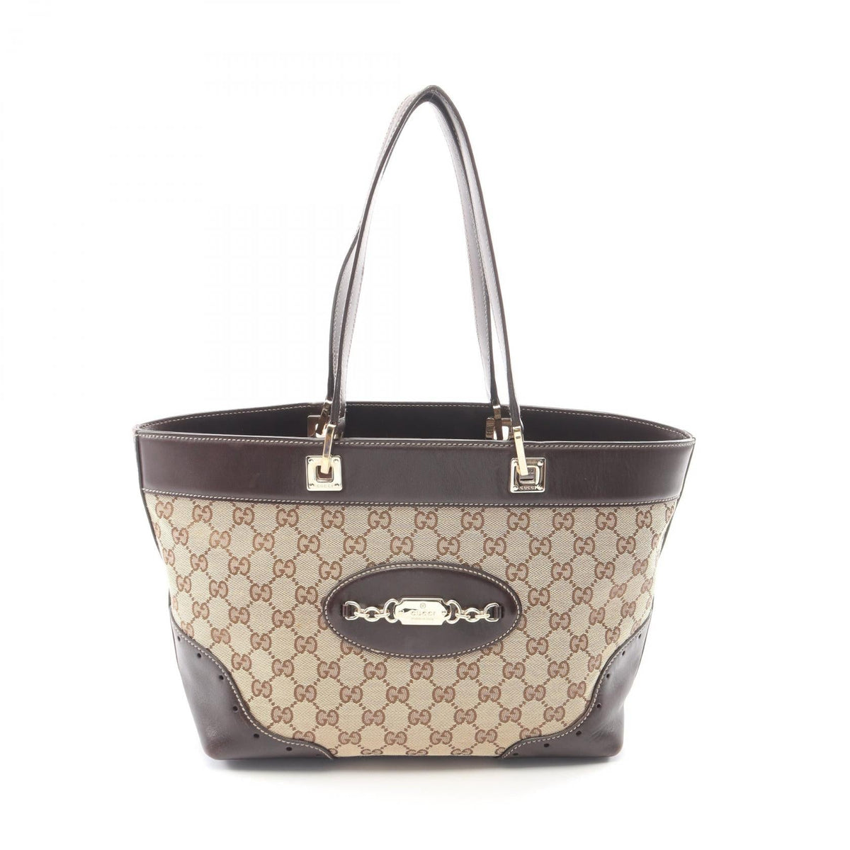 Gucci GG Canvas Tote · Leather Trim