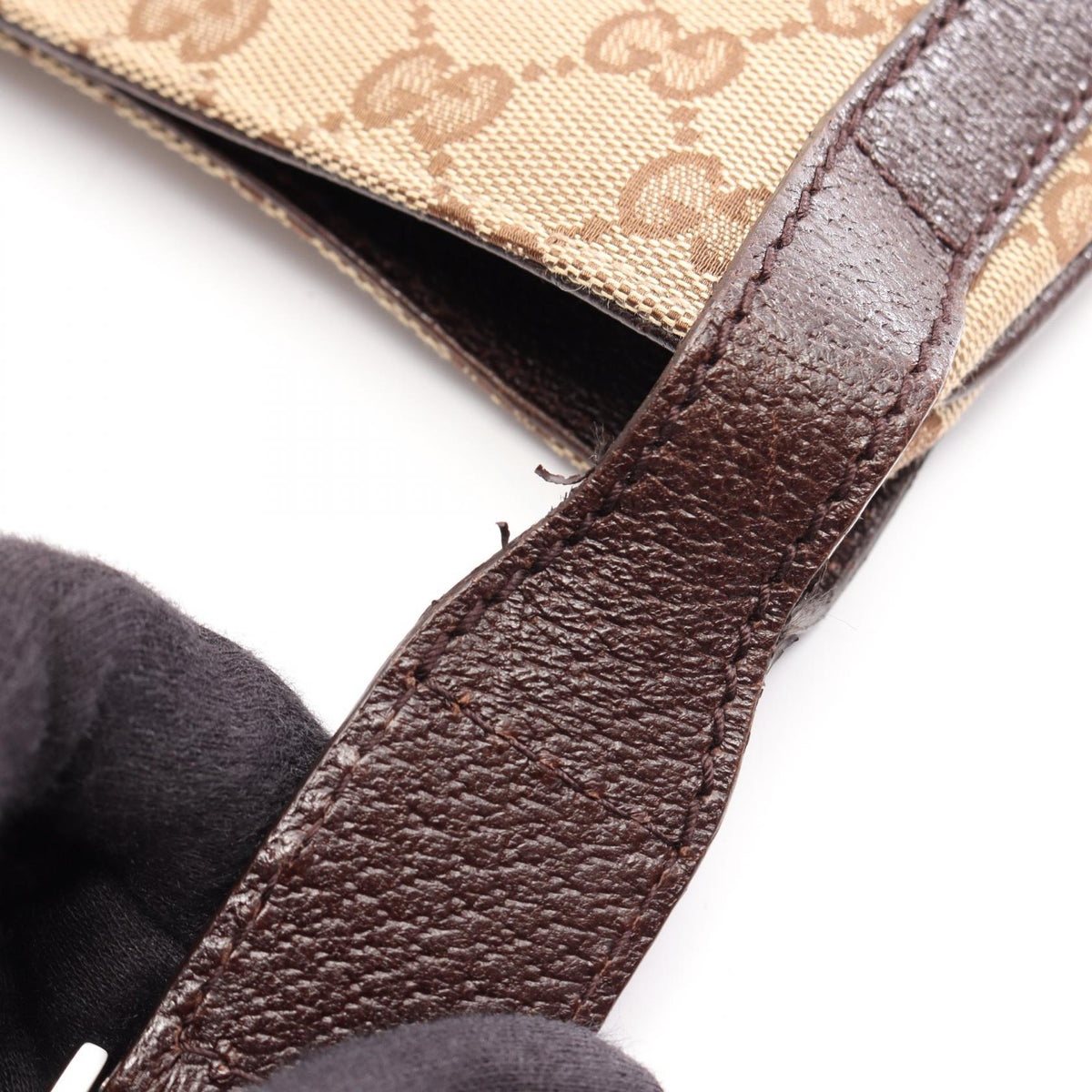 Gucci GG Canvas Crossbody · Leather Trim