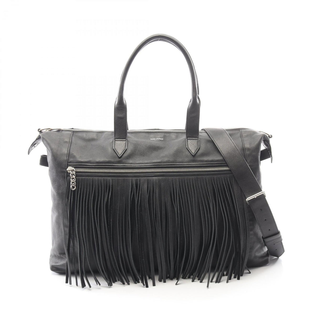 Saint Laurent Paris Fringe Tote · Leather