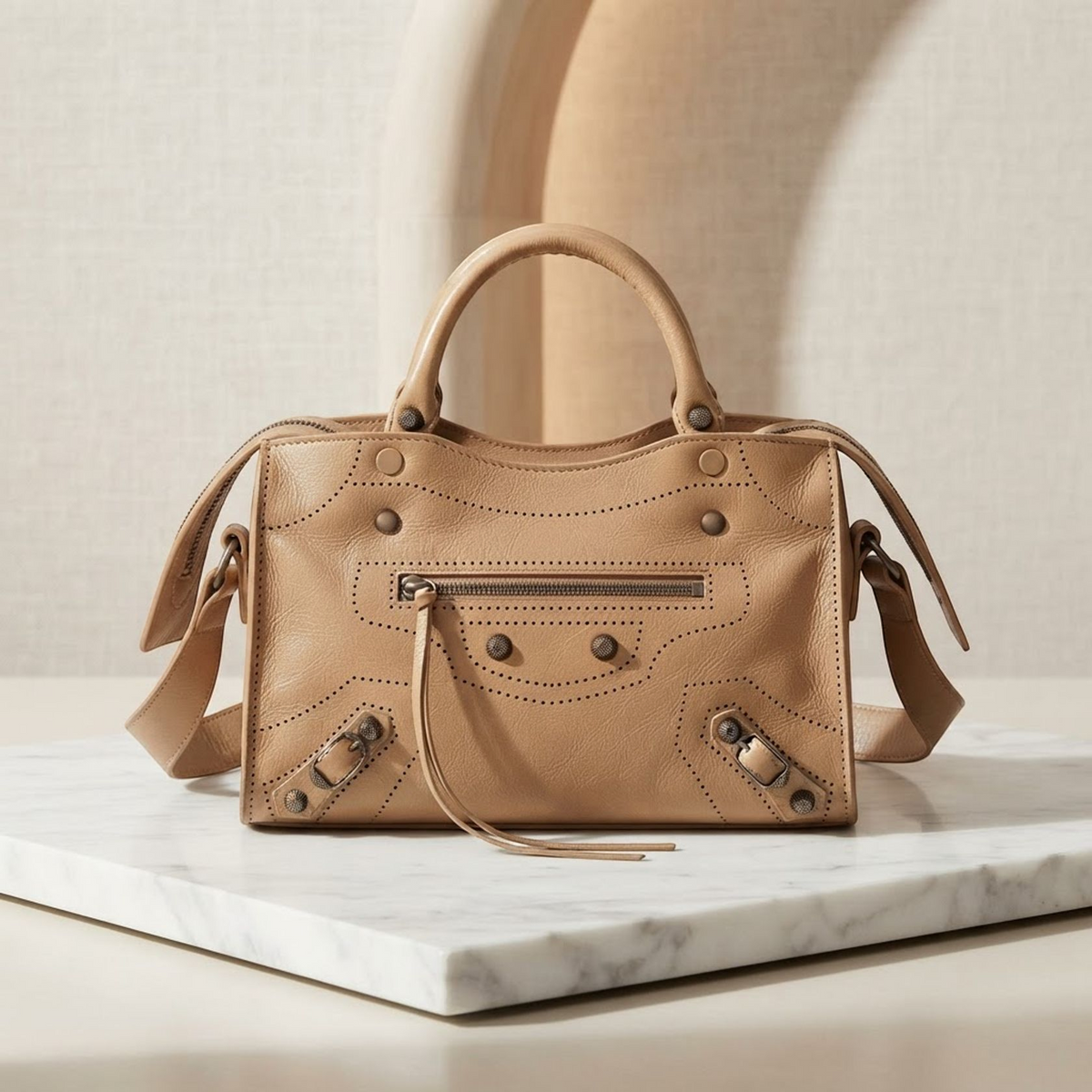 Balenciaga Blackout Mini City · Leather
