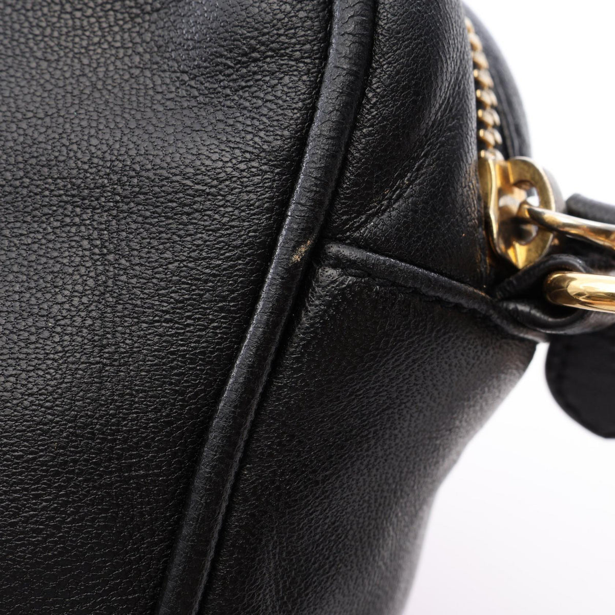 Prada · Leather Crossbody · Gold Hardware