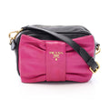 Prada · Leather Crossbody · Gold Hardware