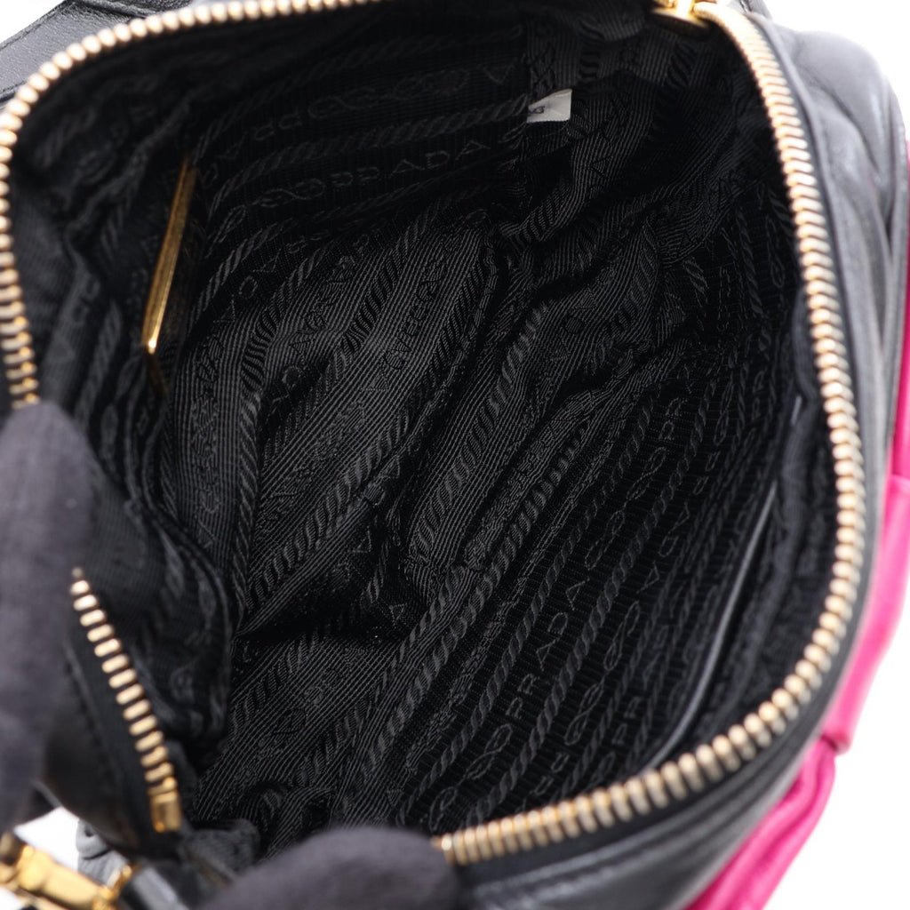 Prada · Leather Crossbody · Gold Hardware