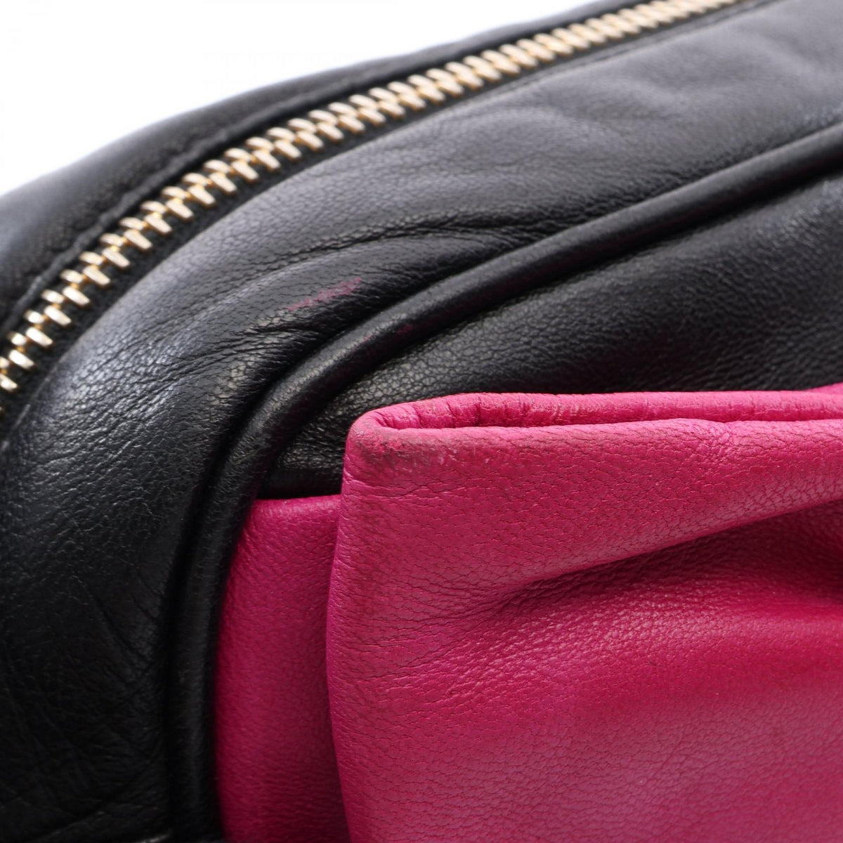 Prada · Leather Crossbody · Gold Hardware