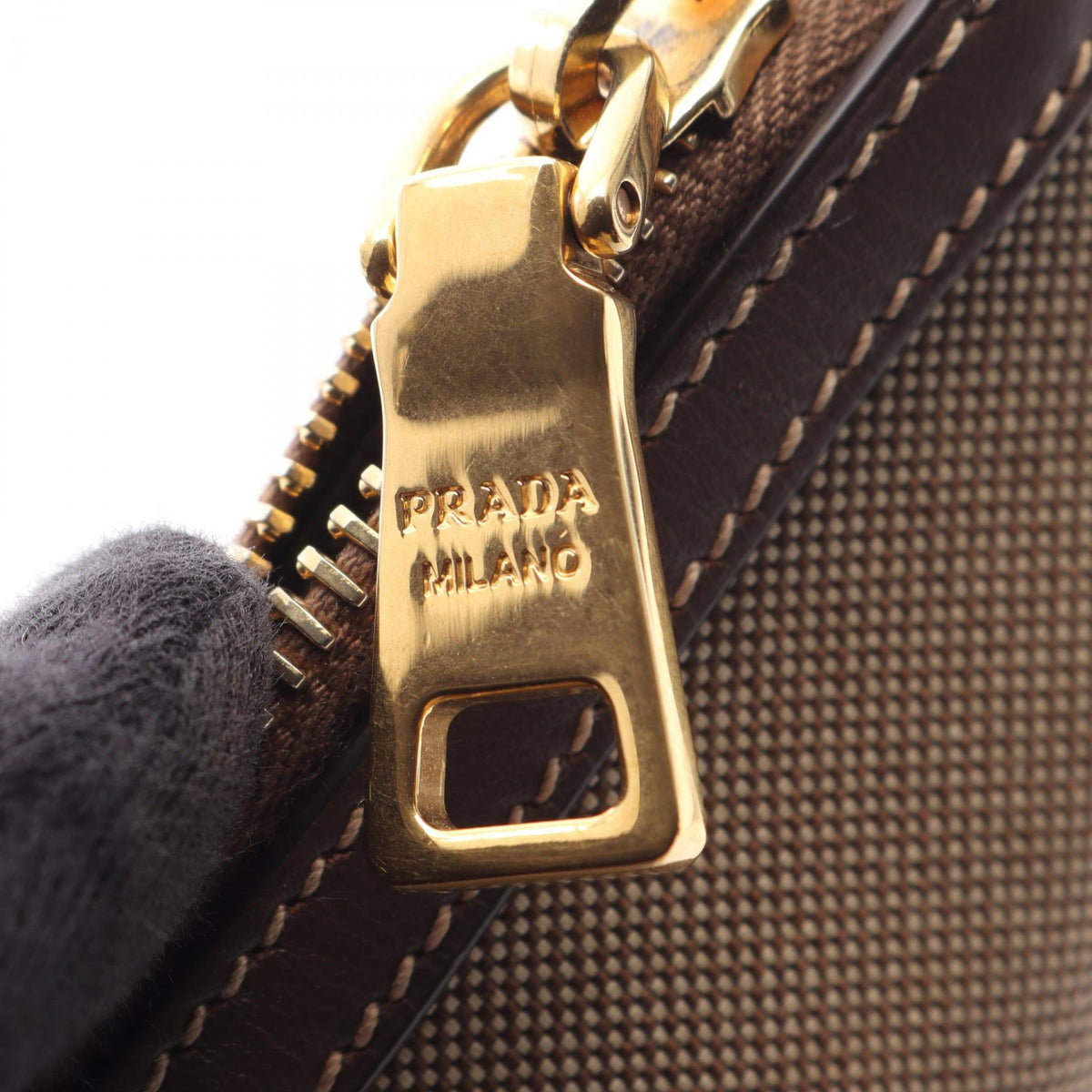 PRADA Logo Jacquard · Canvas Crossbody