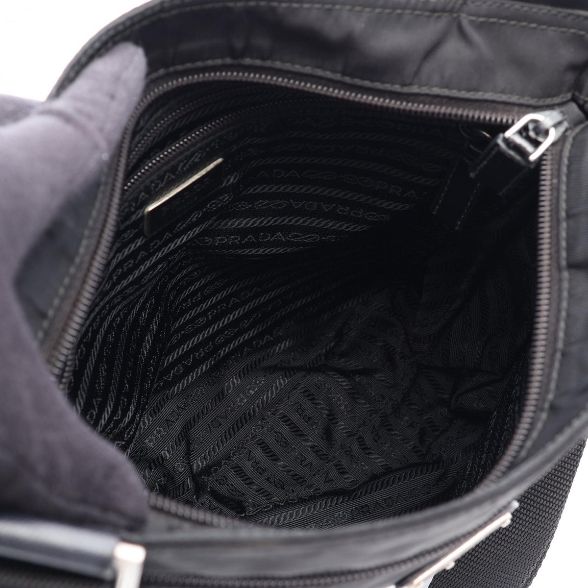 PRADA Triangle Logo · Nylon Saffiano