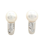 Mikimoto Pearl Earrings · 18K White Gold