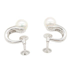 Mikimoto Pearl Earrings · 18K White Gold