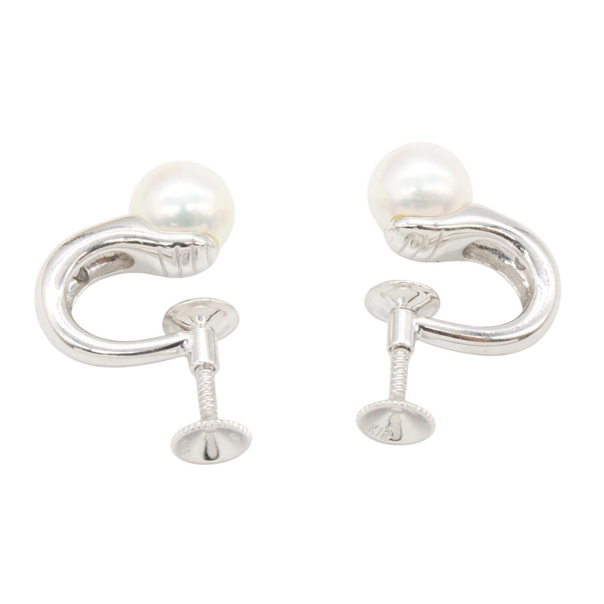 Mikimoto Pearl Earrings · 18K White Gold